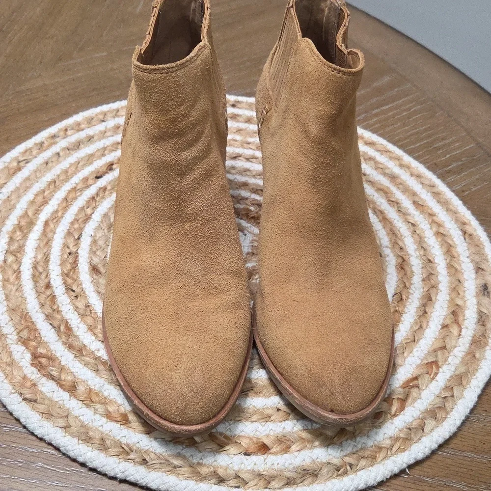Steve Madden Tinker Leather Chunky Hell Boot In Camel, Size 9